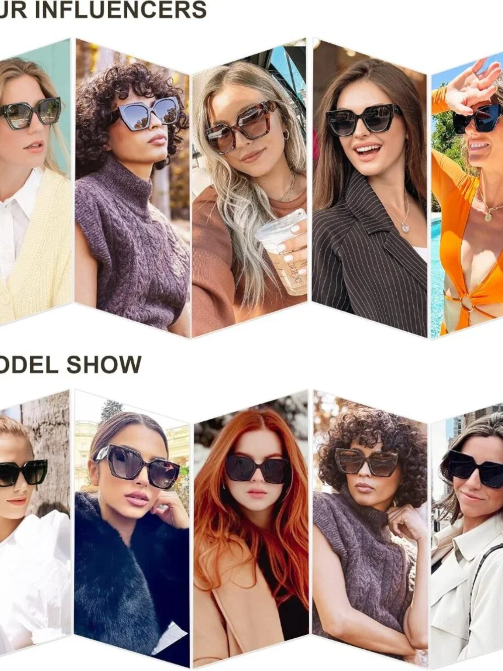 Fashionable Oversized Polarized Sunglasses - Ideal for Outdoor Activities SJ2205